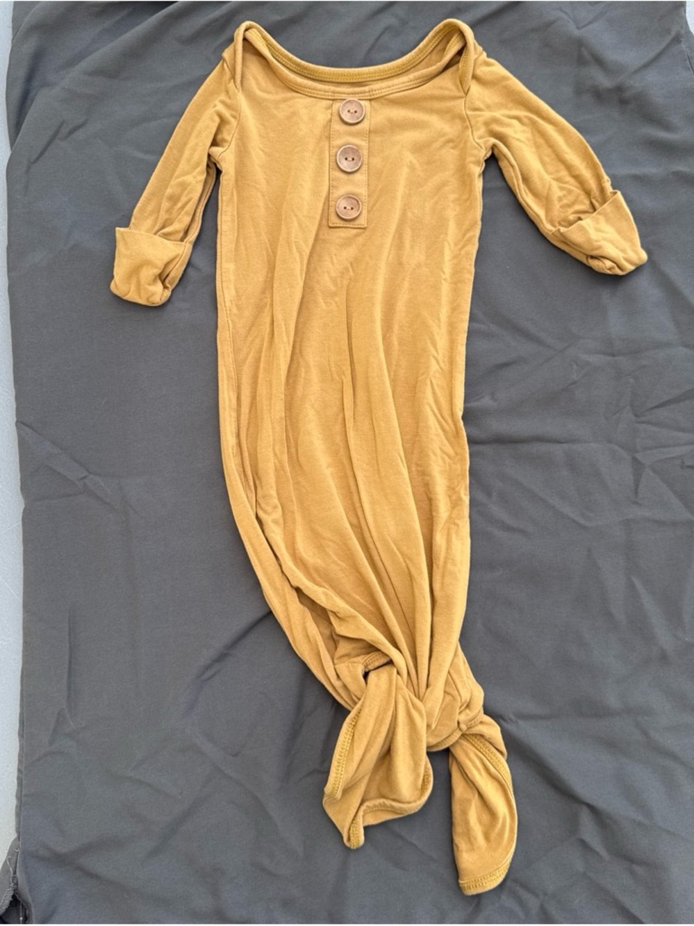 Caden Lane Mustard Knot Sleep Gown with Button Placket